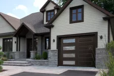 Use aluminum to cover garage door frame